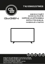 Gogen TVU55W652STWEB Instruction Manual preview