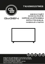 Gogen TVU65W652STWEB Instruction Manual предпросмотр