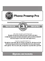 GOgroove Phono Preamp Pro Manual предпросмотр