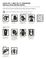 Предварительный просмотр 1 страницы Gojo LTX-7 Installation Instructions