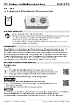 Preview for 1 page of GOK 4045659082980 Assembly And Operation Manual