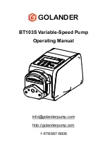 Preview for 1 page of Golander pump BT103S Operating Manual