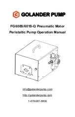 Preview for 1 page of Golander pump FG600S Operation Manual