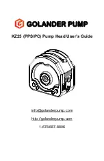 Golander pump KZ25 User Manual preview