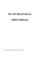 Preview for 1 page of Gold Century GC-1007 User Manual