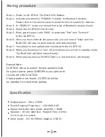 Предварительный просмотр 6 страницы Gold Lantern GL-BTS10 User Manual