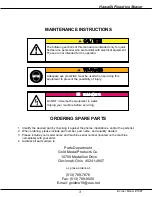 Предварительный просмотр 5 страницы Gold Medal 1027EX Instruction Manual