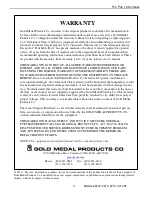 Preview for 22 page of Gold Medal 2212 Series Instruction Manual