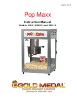 Gold Medal Pop Maxx 2552 Instruction Manual предпросмотр