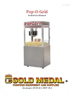 Gold Medal Pop-O-Gold Instructions Manual preview