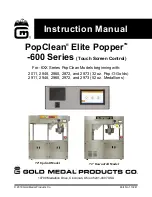 Gold Medal PopClean Elite Popper 600 Series Instruction Manual preview