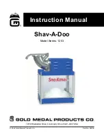 Gold Medal Shav-A-Doo 1203 Instruction Manual preview