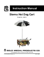 Gold Medal Sterno Hot Dog Cart Instruction Manual preview