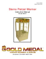 Gold Medal Sterno Pretzel Warmer Instruction Manual preview