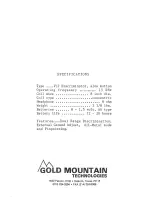 Preview for 2 page of Gold Mountain GMT 1650 cec Operating Manual