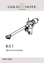 Gold Note B-5.1 Owner'S Manual preview