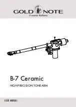 Gold Note B-7 Ceramic User Manual preview