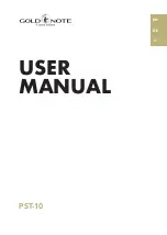 Preview for 1 page of Gold Note PST-10 User Manual