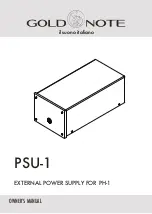 Preview for 1 page of Gold Note PSU-1 Owner'S Manual