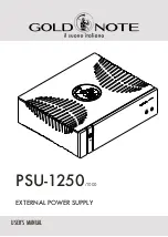 Preview for 1 page of Gold Note PSU-1000 User Manual