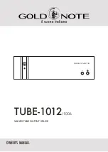 Предварительный просмотр 1 страницы Gold Note TUBE-1006 Owner'S Manual