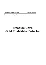 Preview for 1 page of Gold Rush Treasure Cove TC-5000 Owner'S Manual