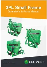 Goldacres 3PL 1000L Operator'S & Parts Manual предпросмотр