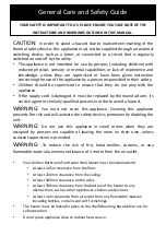 Preview for 2 page of Goldair 3508W Operating Instructions Manual