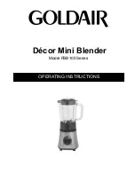 Goldair FBB100 Series Operating Instructions preview