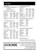 Preview for 10 page of Goldair FBM300 Operating Instructions Manual