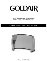 Предварительный просмотр 1 страницы Goldair FCV510 Operating Instructions