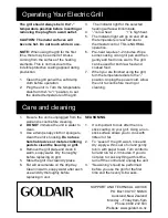 Preview for 5 page of Goldair FEG200 Operating Instructions Manual