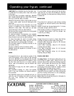 Preview for 4 page of Goldair FEP310 Operating Instructions