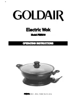 Goldair FEW210 Operating Instructions Manual preview
