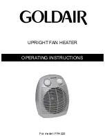 Preview for 1 page of Goldair FFH222 Operating Instructions