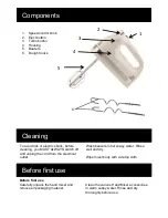 Preview for 3 page of Goldair FFHM250B Operating Instructions Manual