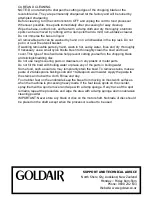 Preview for 9 page of Goldair FFP200 Operating Instructions Manual