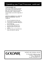 Preview for 7 page of Goldair FFP425G Operating Instructions Manual
