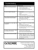 Предварительный просмотр 9 страницы Goldair FHSM200 Operating Instructions Manual