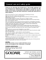 Preview for 2 page of Goldair FJE100G Operating Instructions
