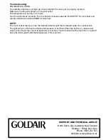 Preview for 6 page of Goldair FMC320 Operating Instructions Manual