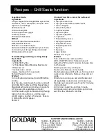 Предварительный просмотр 7 страницы Goldair FMC375 Operating Instructions Manual