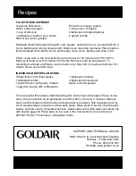 Preview for 13 page of Goldair FOV300 Operating Instructions Manual