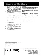 Preview for 4 page of Goldair FSB260G Operating Instructions