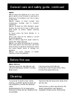 Preview for 3 page of Goldair FSB390 Operating Instructions Manual