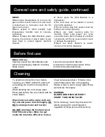 Preview for 3 page of Goldair FSB400 Operating Instructions Manual