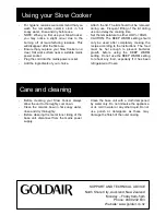 Preview for 5 page of Goldair FSL200 Operating Instructions Manual