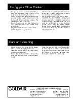 Preview for 5 page of Goldair FSL300 Operating Instructions Manual
