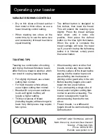 Preview for 5 page of Goldair FT450 Operating Instructions Manual