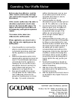 Preview for 6 page of Goldair FWM250 Operating Instructions Manual